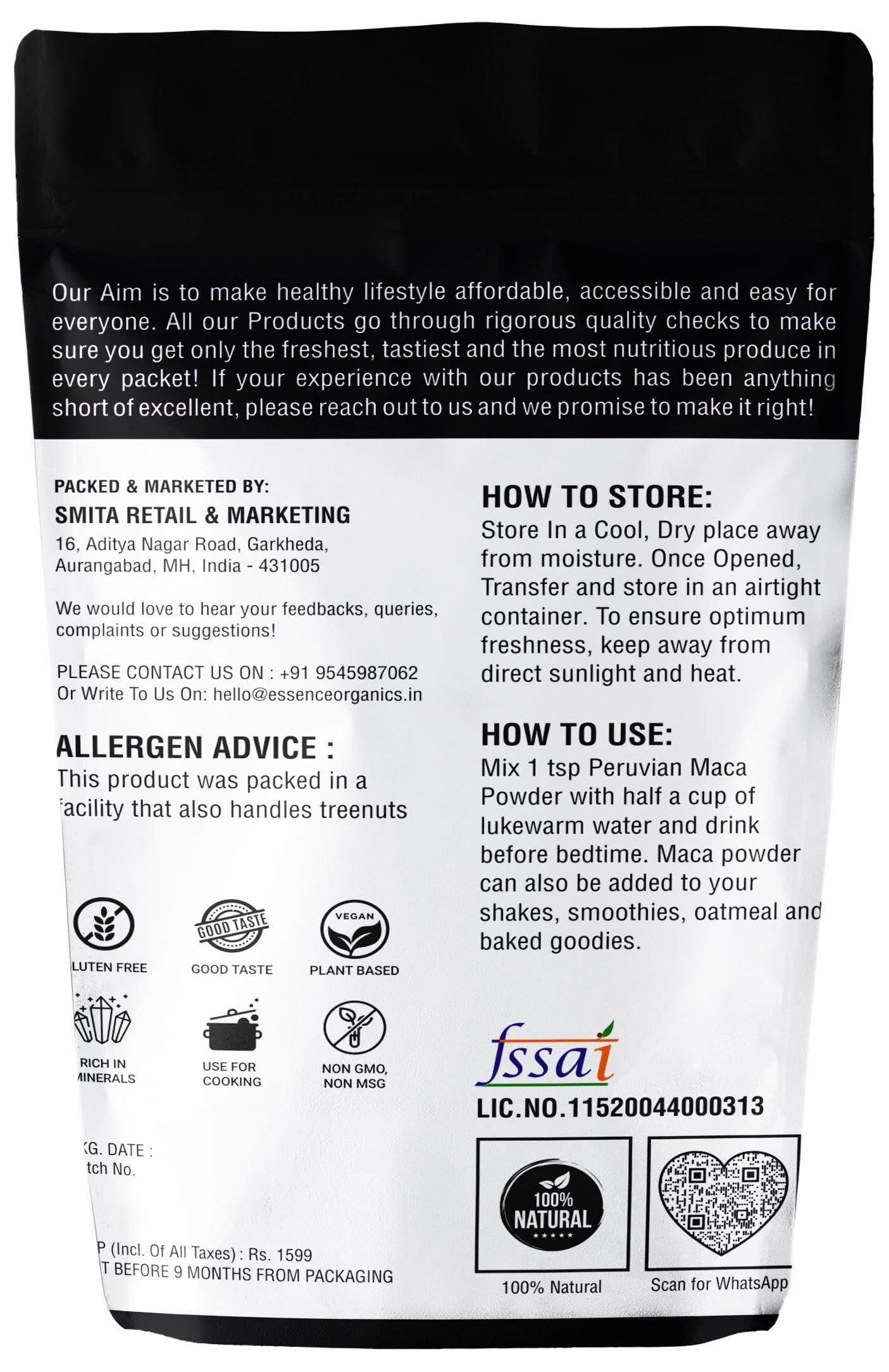 HappyPanda HappyPanda Organic Original Black Maca Root Powder For Men (100 Gm) - Lab Tested & 100% Effective Certified Best Maca Supplement Powder For Muscle Growth, Size And Stamina Use - Use As Maca Coffee For Men