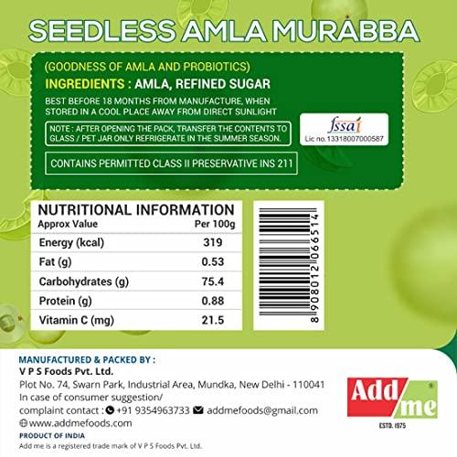Add me Add me homemade Dry Amla Murabba without seed 1Kg, awla murabba 1Kg Fresh Vacuum Pack