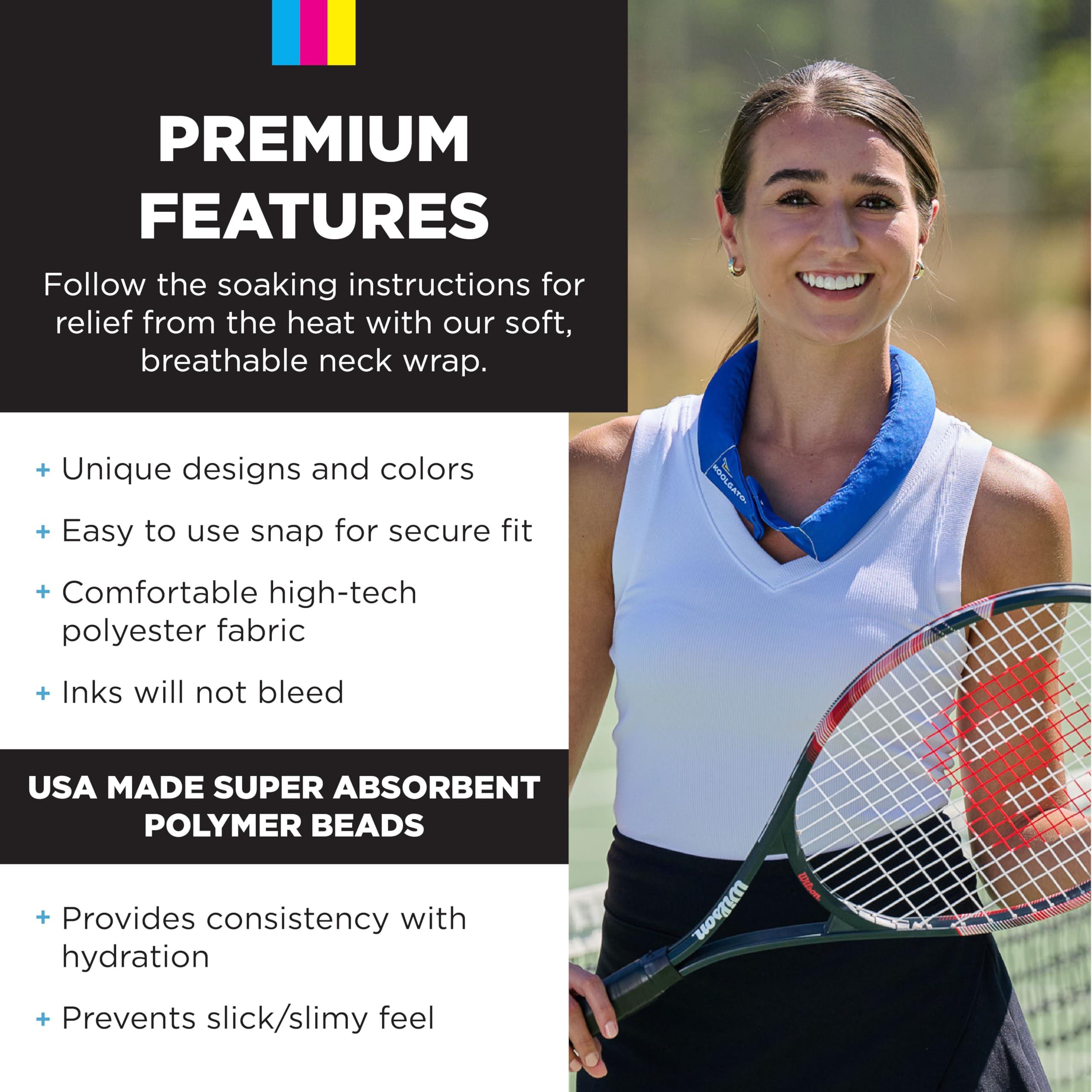 KOOLGATOR KOOLGATOR Cooling Neck Wrap - Blue & Red Flames Design