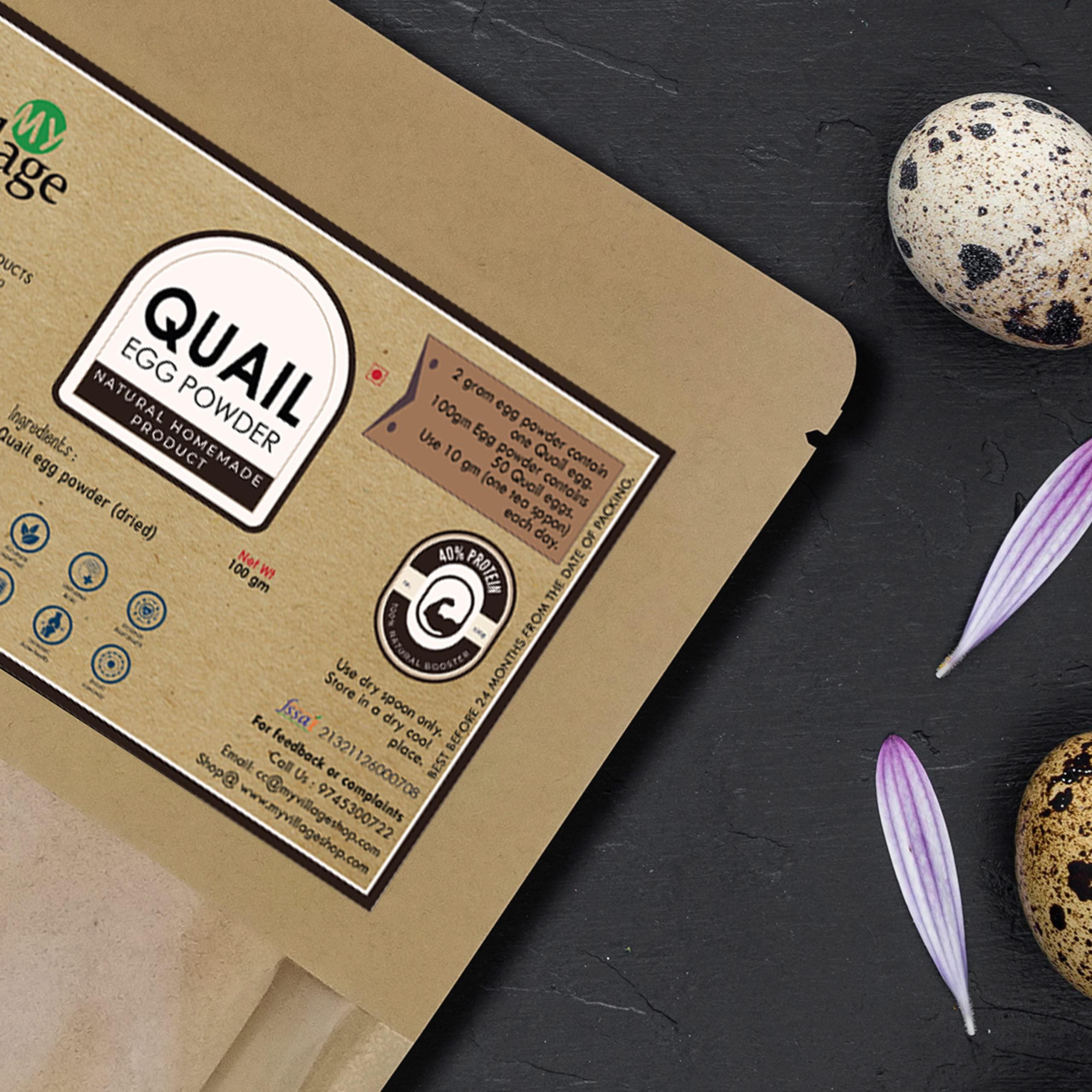 My Village My Village Quail Egg Powder, Whole Natural Egg Powder - 100g