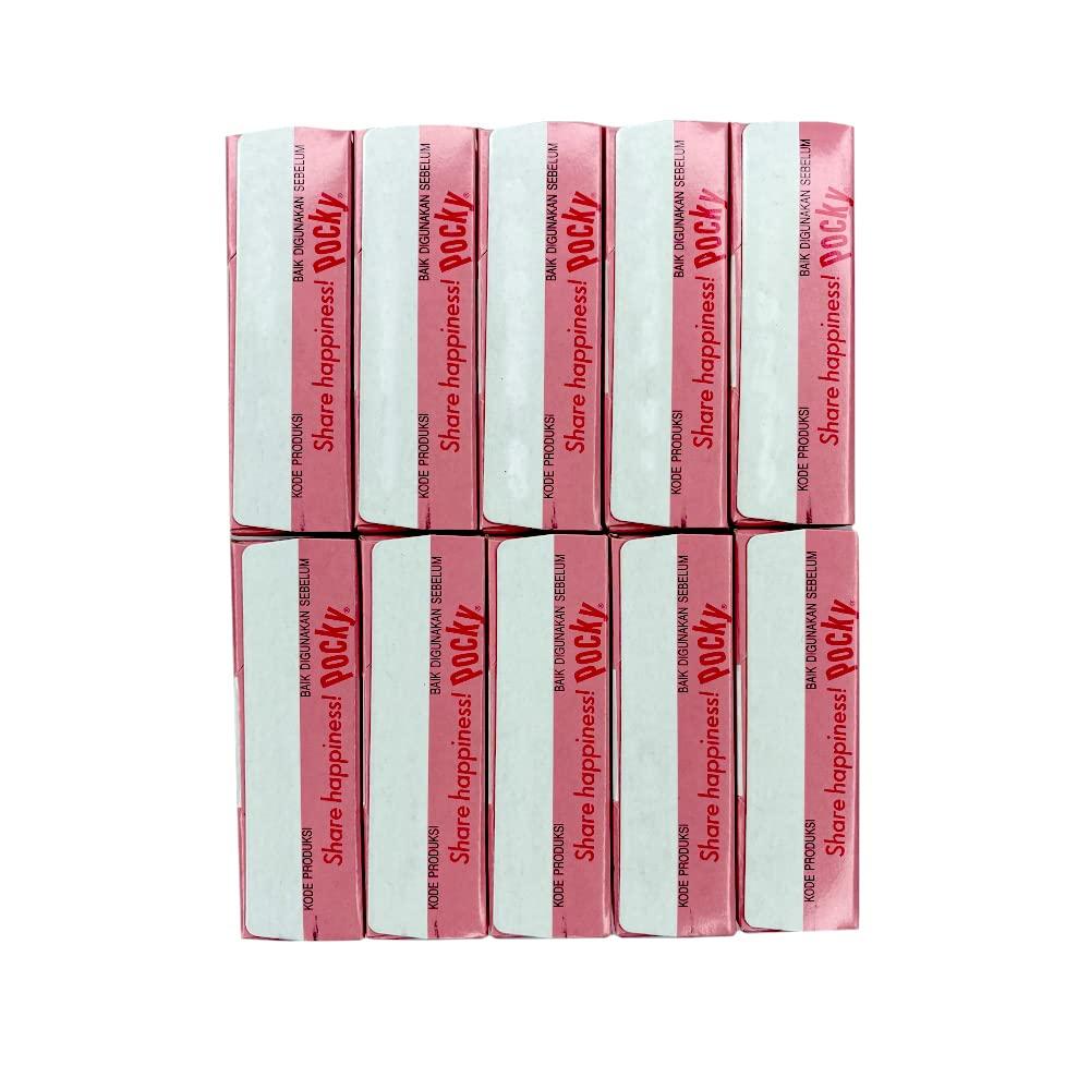 Glico Glico Pocky Strawberry Cream Covered Biscuit Sticks, 1.59 oz  45 g, 10 Pack