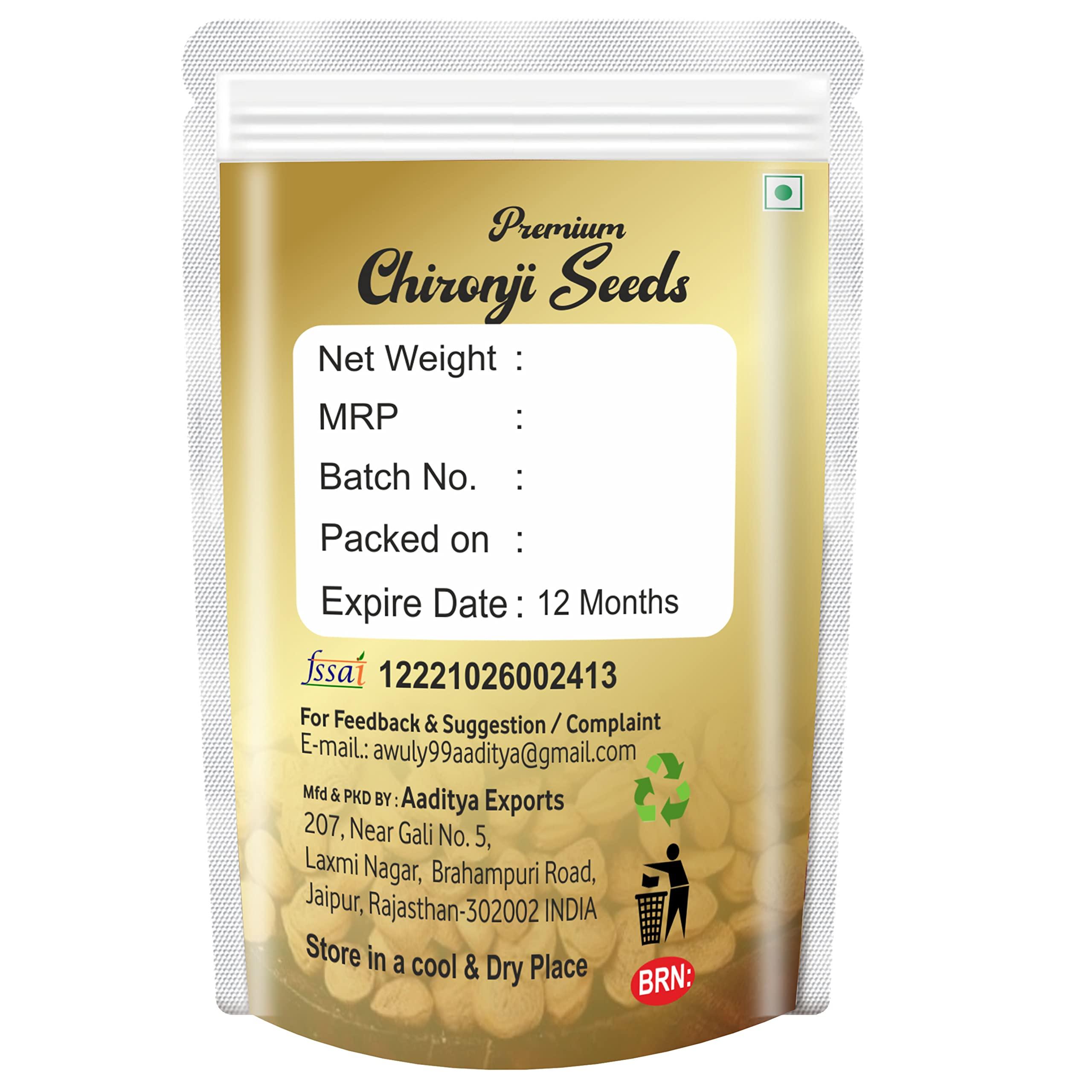 AWULY AWULY Natural Premium chironji Seeds | Charoli Seeds Dry Fruits | Almondette kernels/Seeds | 500 gm | Chiraunji Seeds | Pack of one