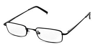 Calabria Calabria 753-XL Rectangle Metal Reading Glasses Men Women Designer One Power Distortion Free Readers Adjustable Nose Pads, Black, Extra Large