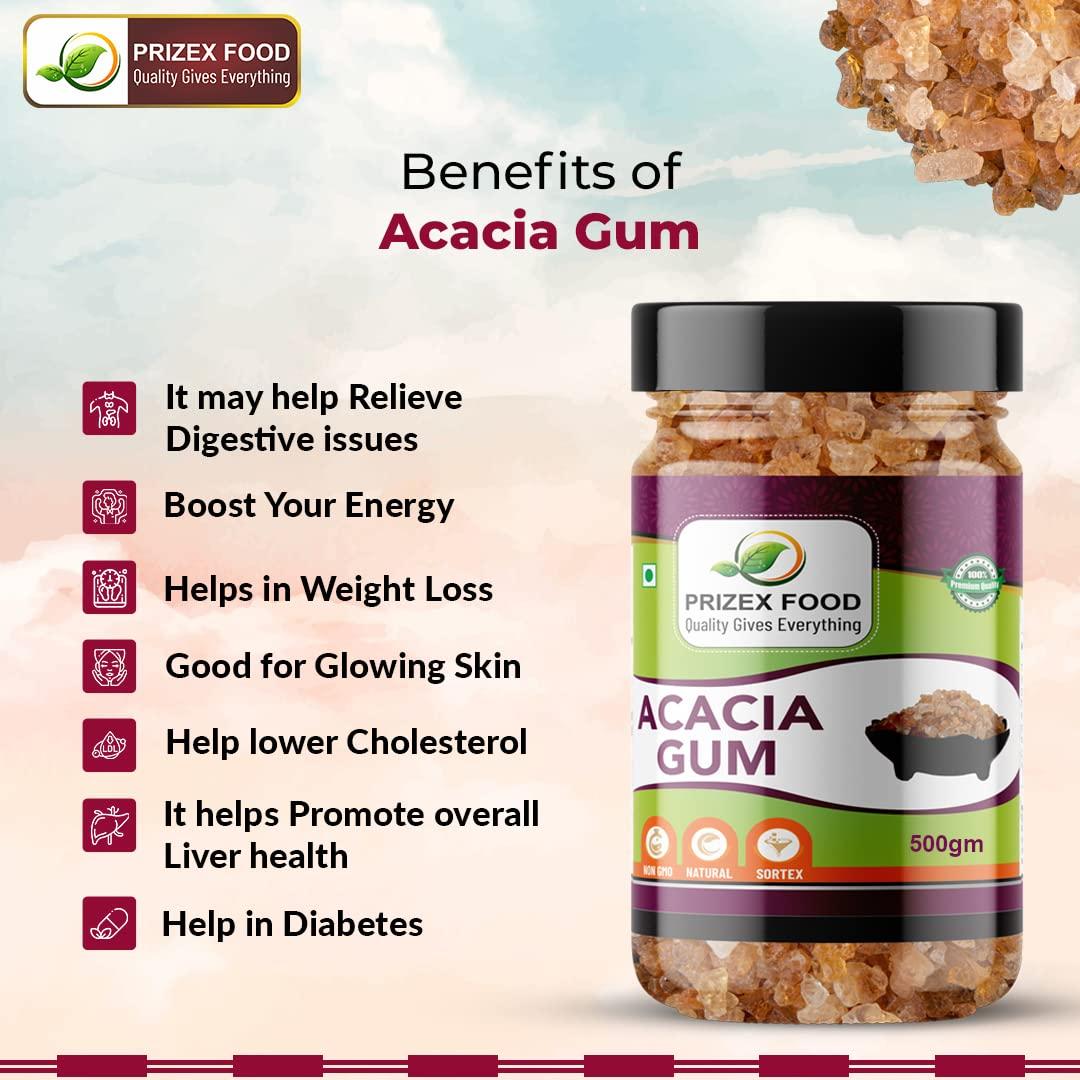 Prizex Prizex Acacia Edible Gum, Acacia Gum, Gond Edible Gum (500 GM)