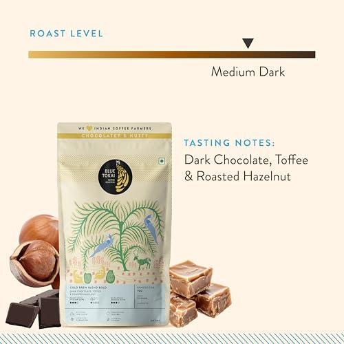 Blue Tokai Coffee Roasters Blue Tokai Coffee Cold Brew Blend Bold - Medium Dark Roast (Whole Bean) 500 g | Made with 100% Specialty Grade Arabica Freshly Roasted Coffee Beans