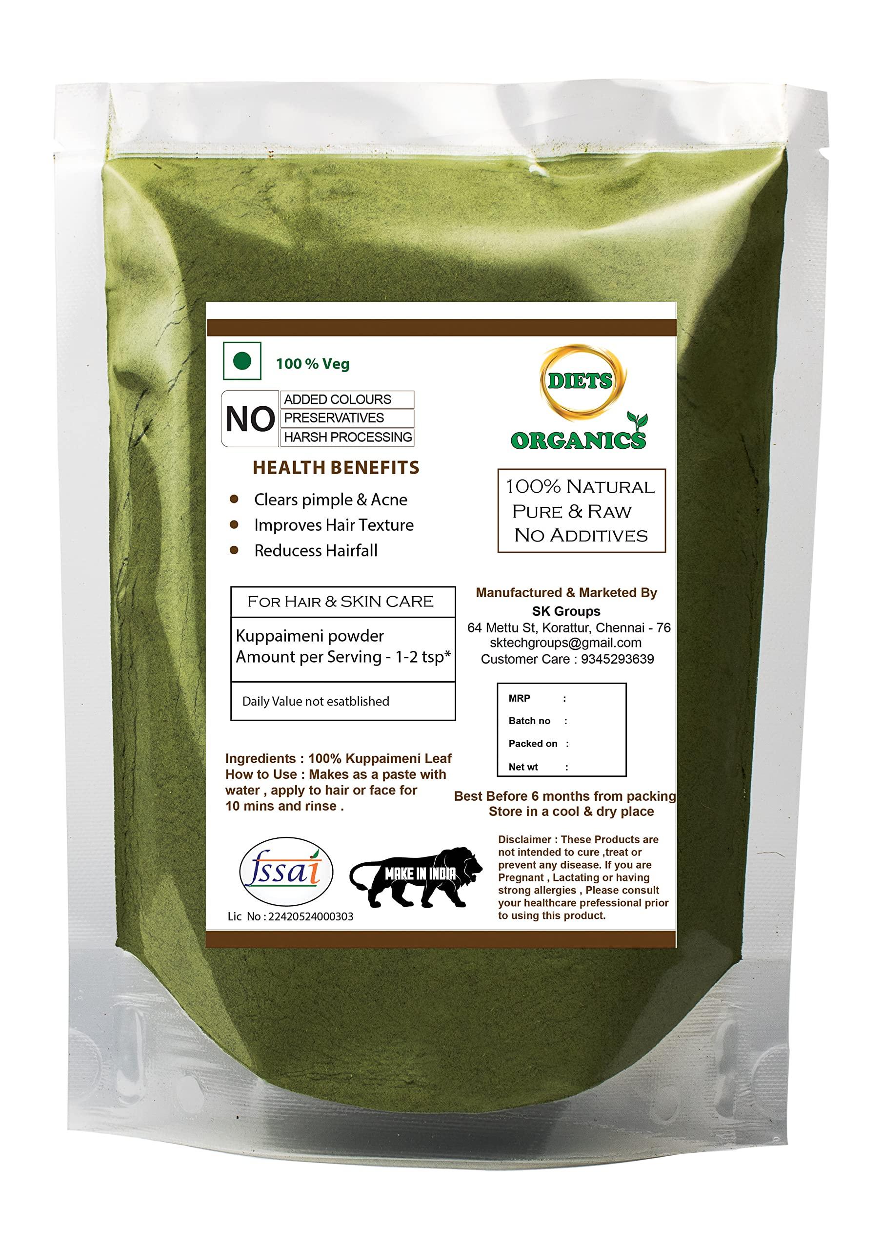 DIETS ORGANICS Diets Organics Kuppaimeni Powder -200 Gms | Acalypha indica/ Indian nettle Powder-200G pack of 1