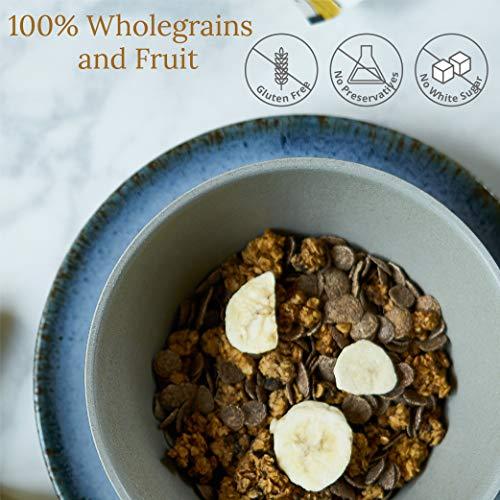 MONSOON HARVEST Wingreens Monsoon Harvest Choco Chip Oats Clusters & Ragi Flakes with Banana, 1 Kg| Oats, Flax Seeds, Granola| Breakfast Cereal