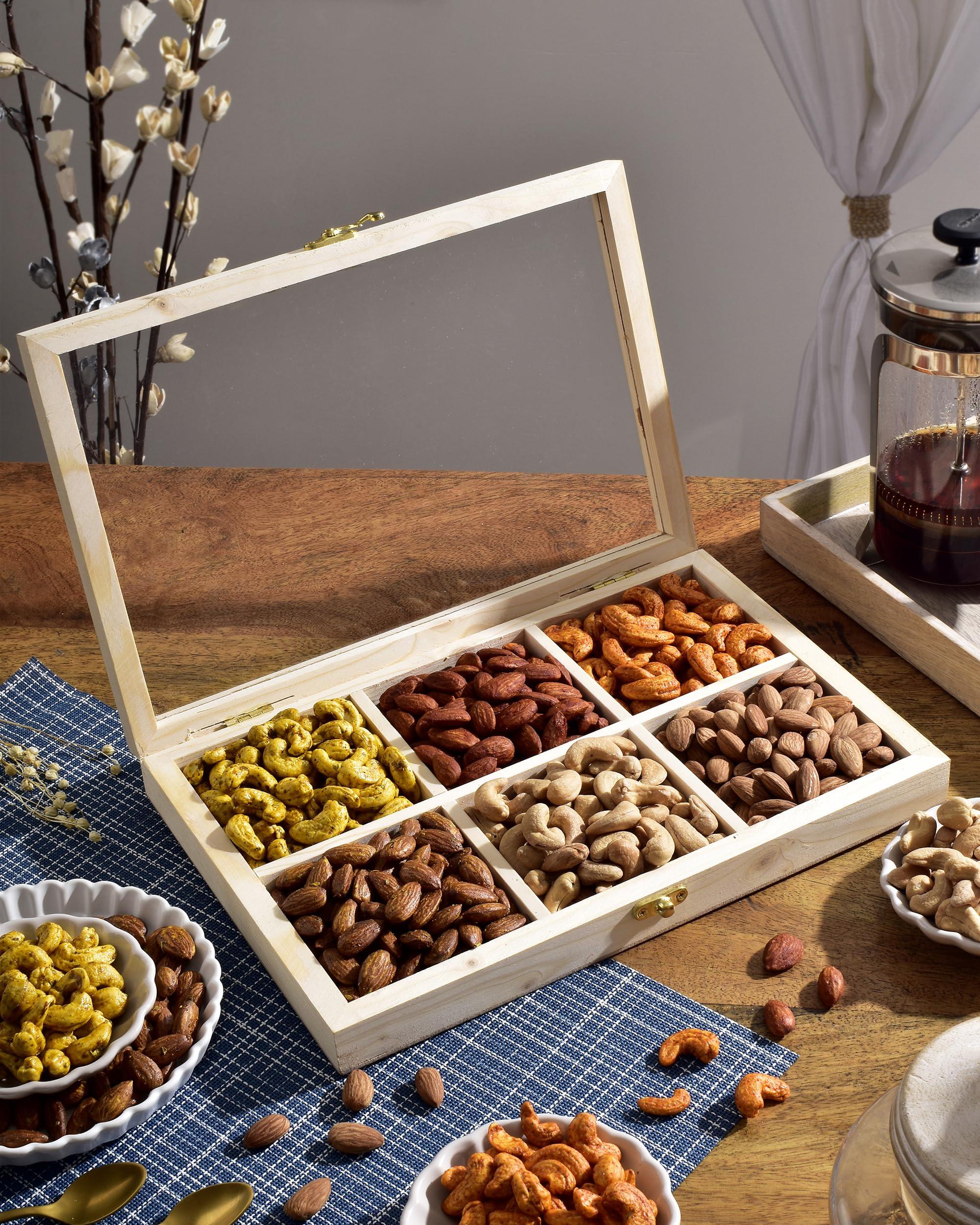 HYPERFOODS Diwali Dry Fruit Gift Box Diwali Gift Items Diwali Gifts Diwali Gift For Family And Friends Diwali Gifts For Employees M6 Roasted Dry Fruits And Nuts Gift For Diwali