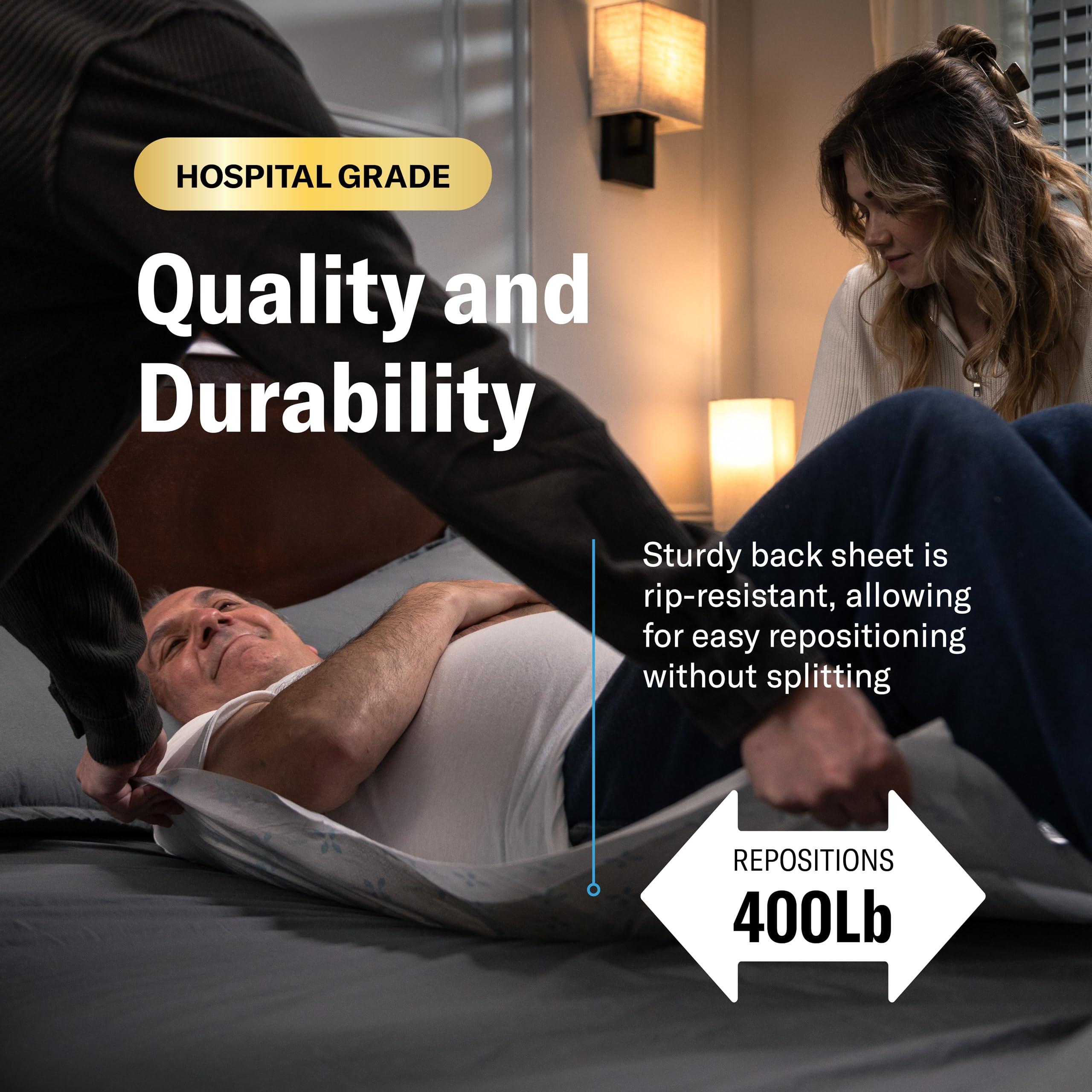 Stack Man Chucks MAX Hospital Bed Pads Disposable Adult 36 x 36 Breathable Incontinence Pads - XXX-Large Pee Pads for Elderly Adults - Heavy Duty Absorbency Underpads - 400 Lbs. Patient Repositioning [20 Pads]