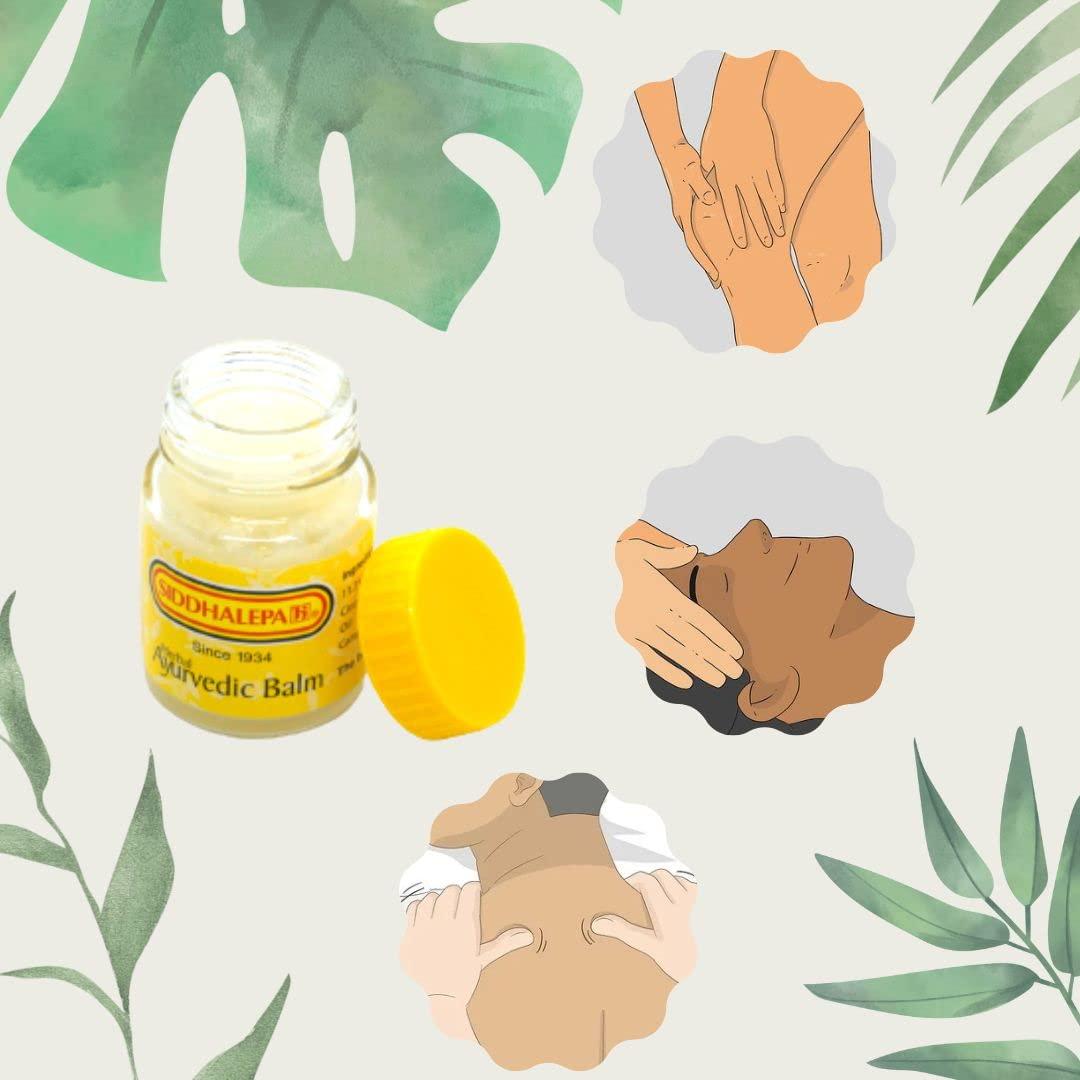 Siddhalepa Siddhalepa Balm Sri Lankan Herbal Ayurvedic Balm Pain Relief Balm for Common Pain, Cold, Head Aches (Pack of 2 x 50 gms each)