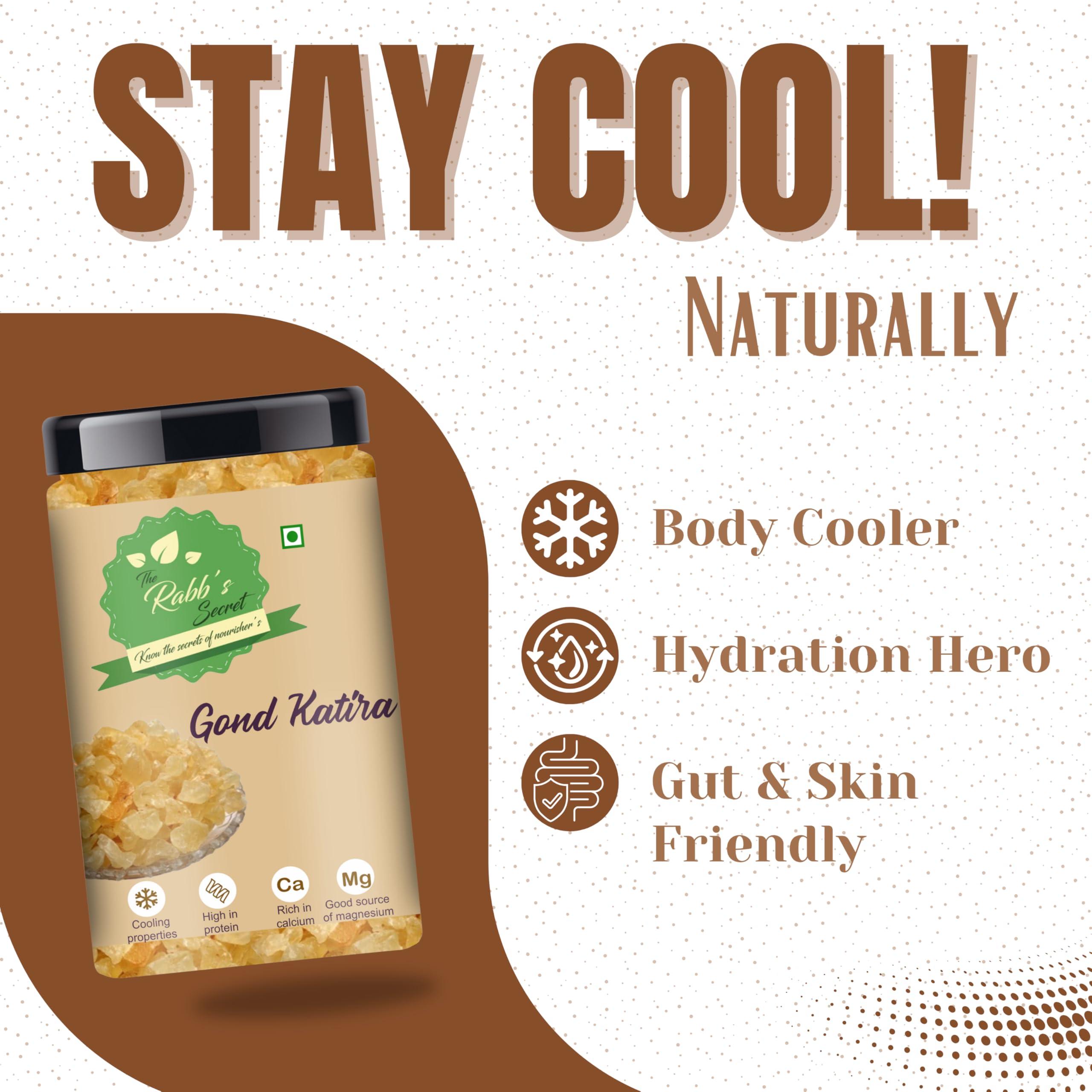 The Rabb's Secret The Rabb's Secret Gond Katira Pure Organic Jar 150gm| Tragacanth Gum| Edible Gum (Gond Katira, 150gm)