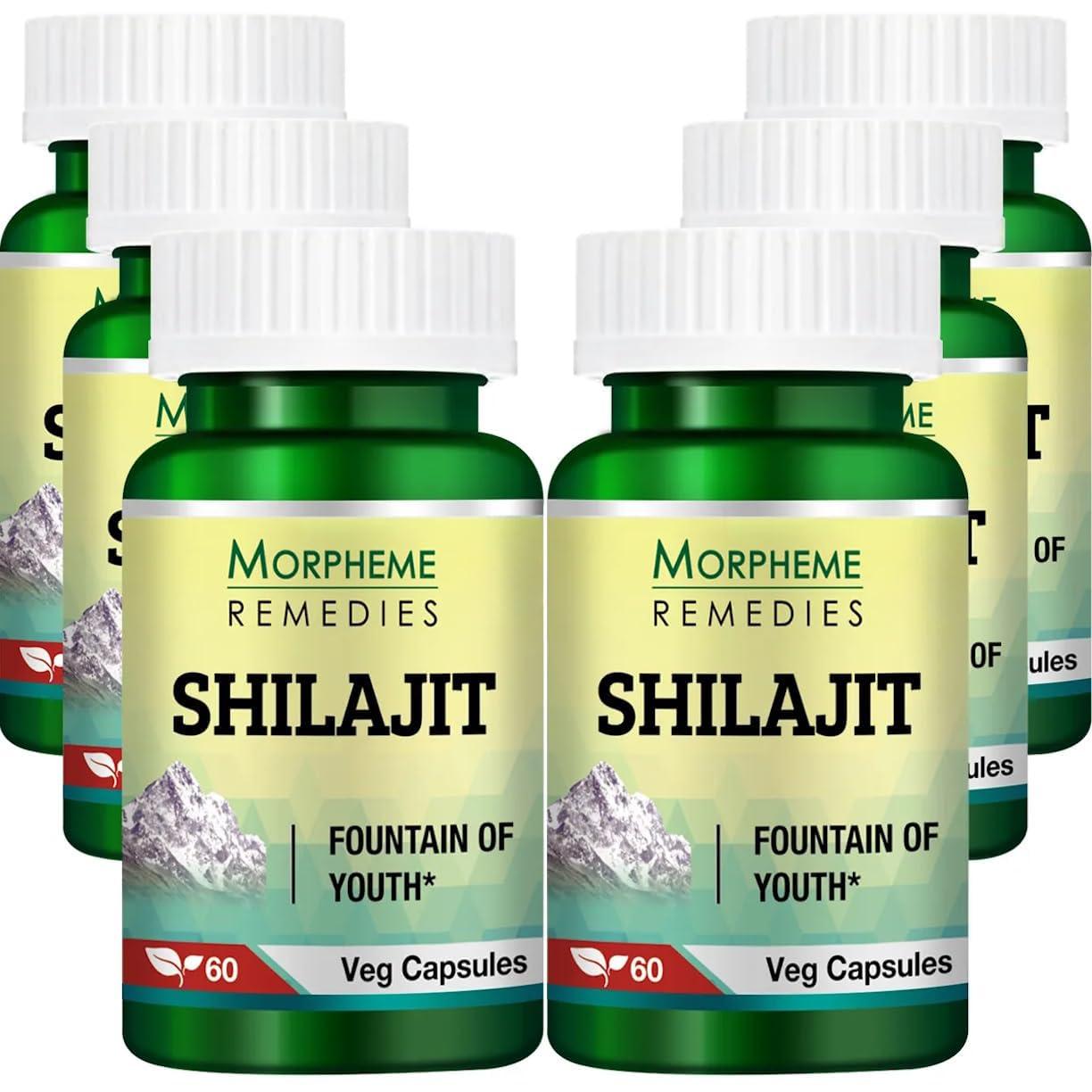 Morpheme Remedies Morpheme Remedies Shilajit 500mg Extract 60 Veg Caps - 6 Bottles