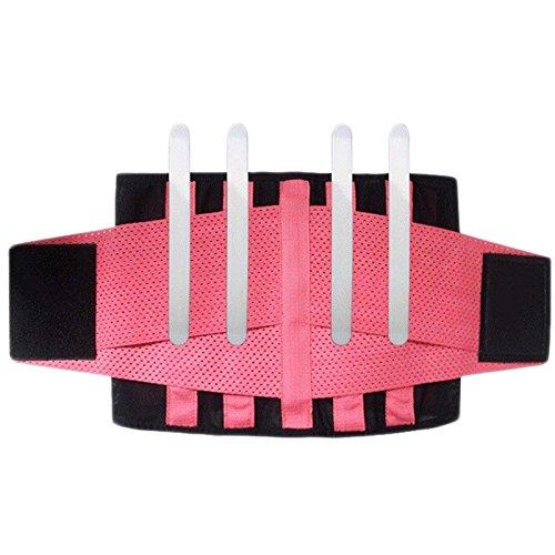 Elebae Elebae Unisex - Neoprene Lumbar Support Belt Work Lumbar Belts Back Brace Back Pain Support Belt for Injury Pain & Fitness Body Shaper and Workout Slimming Belt (PINK, MEDIUM)