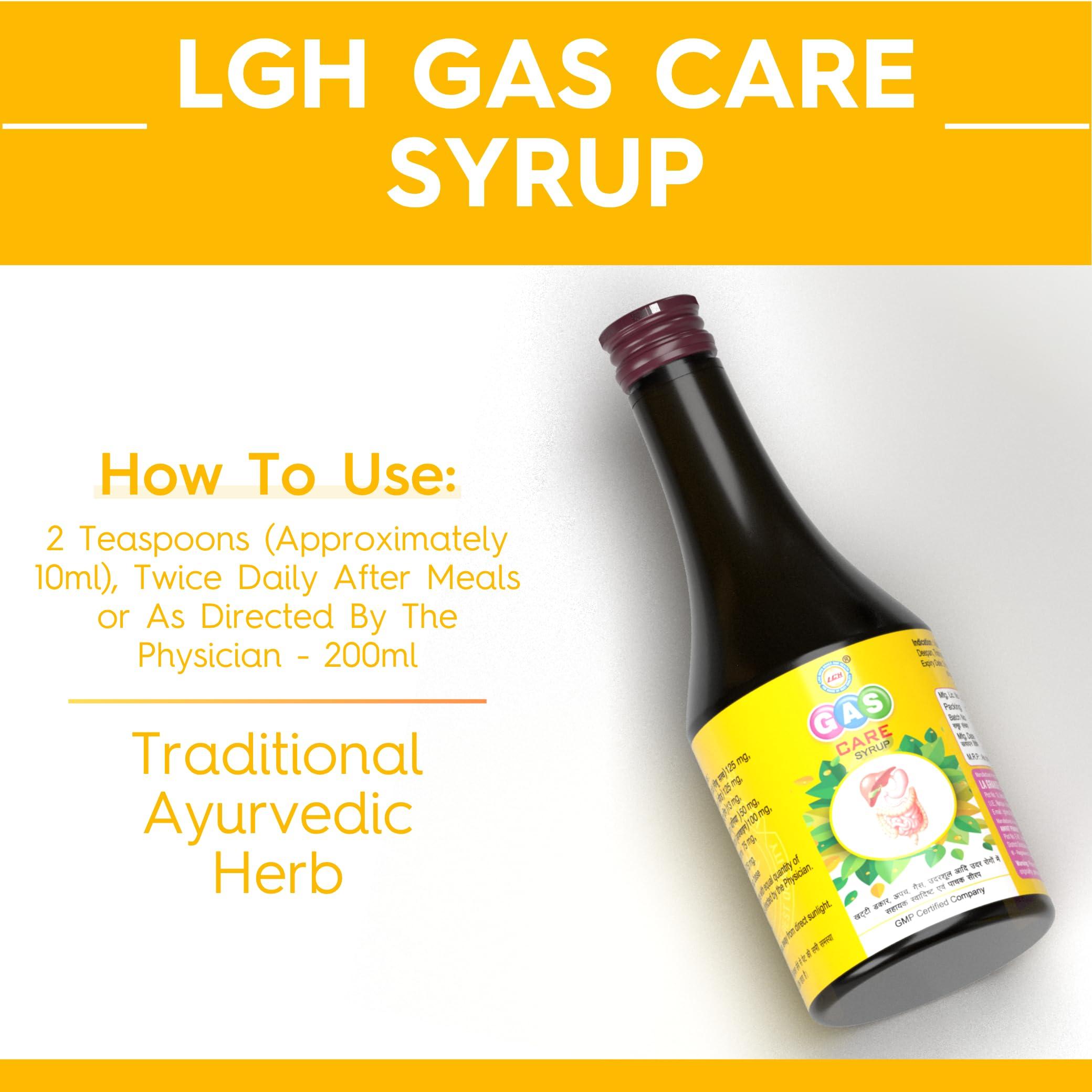 Generic Gas Care Syrup 200ml Herbal Digestive Support for Gas Relief, Acidity Calm, & Bloating Relief | Pure, Chemical-Free | Comfort After Every Meal