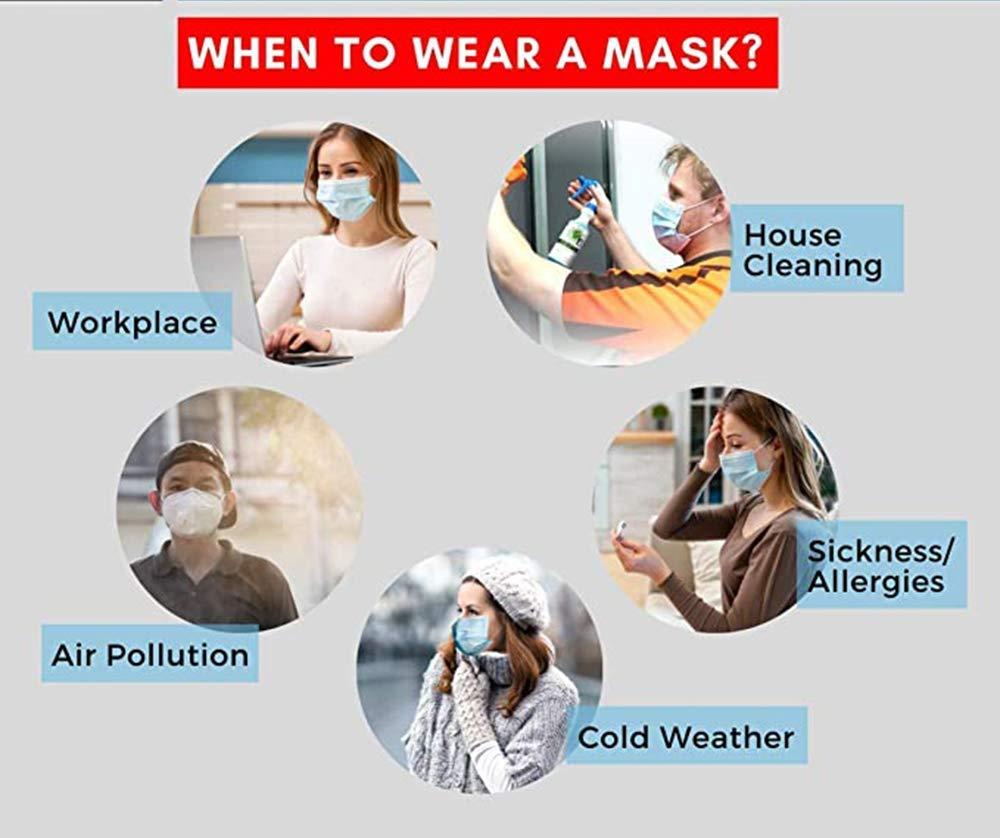 ApePal Face Mask,Dustproof Disposable 3-ply Face Mask,Breathable 3 Layer Protection,Sanitary Masks,Safety Mask,Anti-water,Purple(50 pcs)