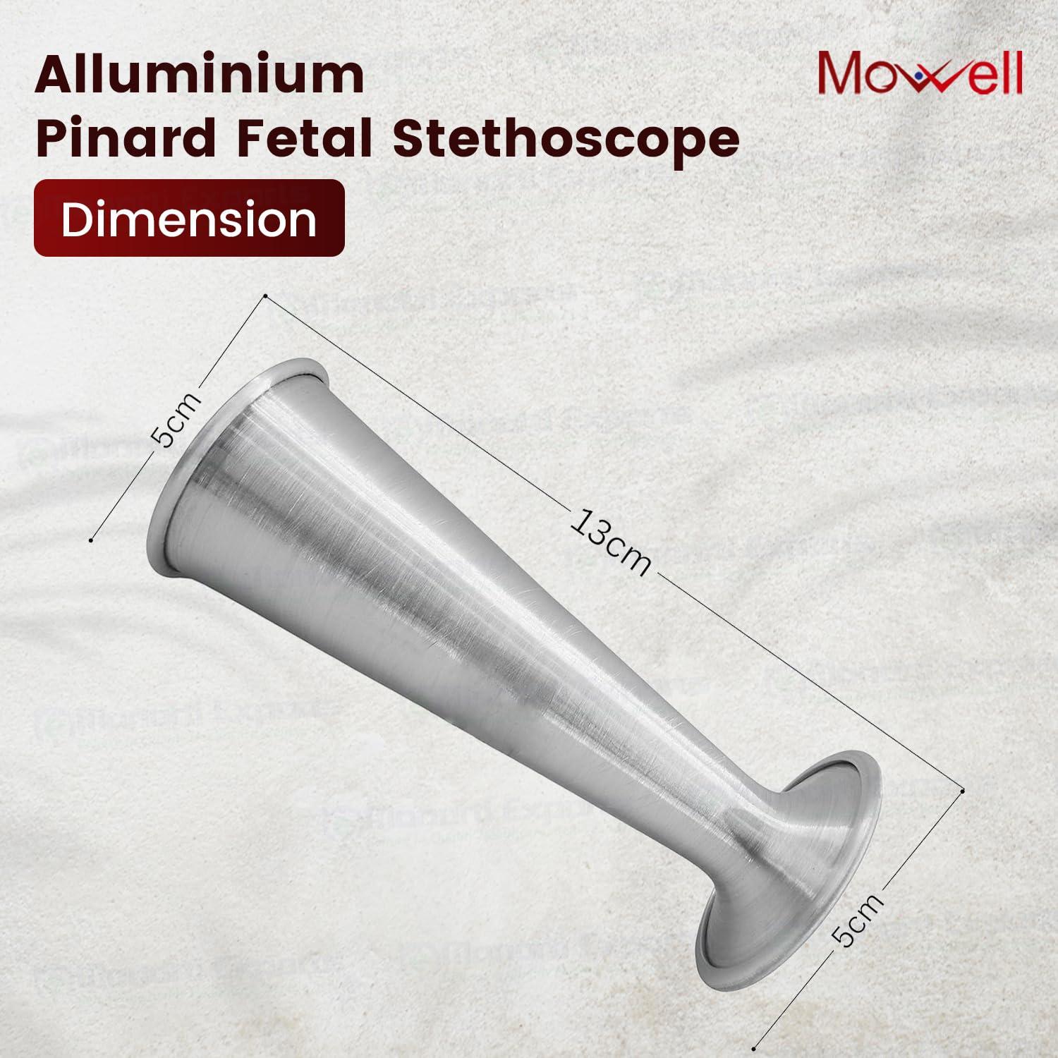 Mowell Mowell Fetoscope Foetal Pinard Plastic Stethoscope/Pinard Aluminium Stethoscope Gyna Instrument (silver)