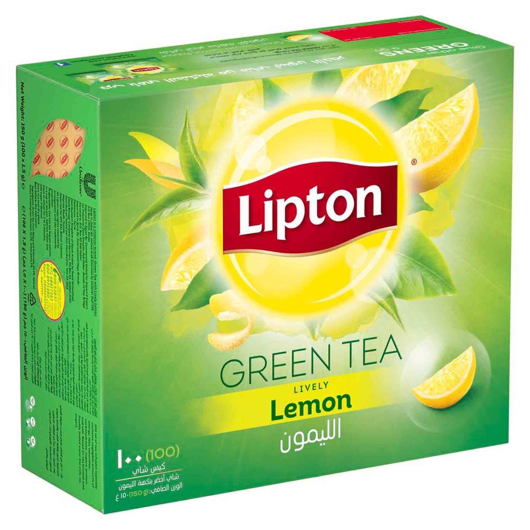 Lipton Green Lipton Green Tea Lemon Refreshing Taste To Feel Good Moment 100 Tea Bags (Imported)