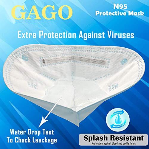GAGO GAGO Protect 5Ply Face Mask | Protection Surgical Disposable | 5 ply SITRA Certified | Certified | Safe | Pack of 50 | Concealed Nose Clip (Blue)