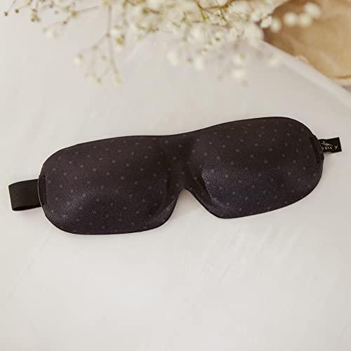 Bucky Bucky 40 Blinks Luxury Ultralight Comfortable Contoured Eye Sleep Mask/Blindfold for Travel & Sleep - Gray Dots
