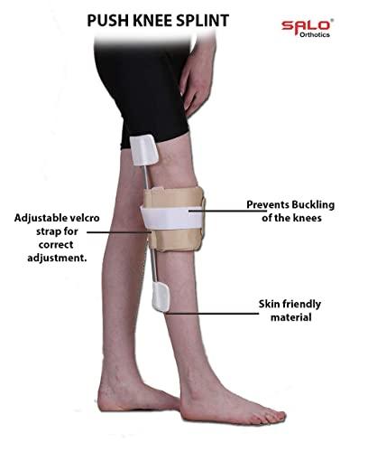 Salo Orthotics Salo Orthotics Push Knee Brace for Knee Extension - for Men & Women (SIZE - MEDIUM | LENGTH FROM MID THIGH TO MID CALF -13\")