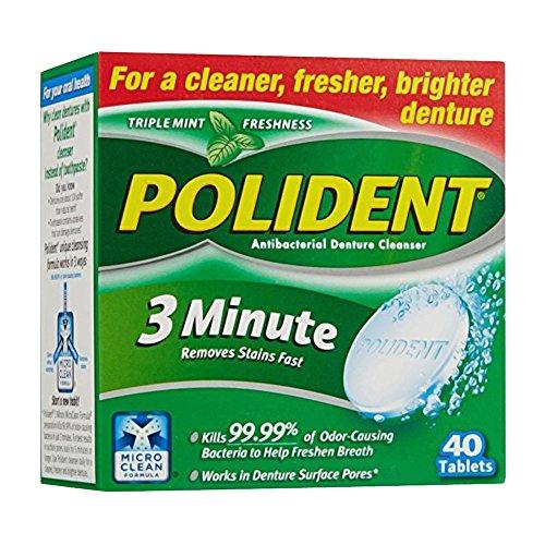 Polident Polident 3-Minute Antibacterial Denture Cleanser, 40 Ct. Each by Polident