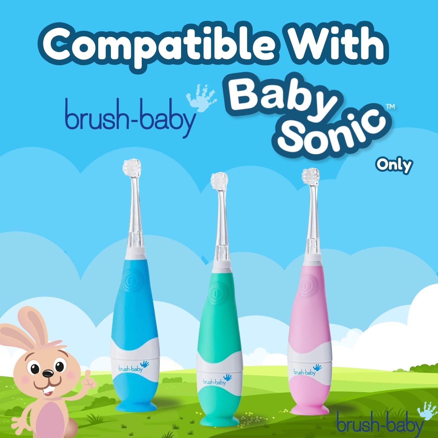 Brush-Baby Brush Baby BabySonic Replacement Heads - Pack of 2 (Ages 0-18 Months)