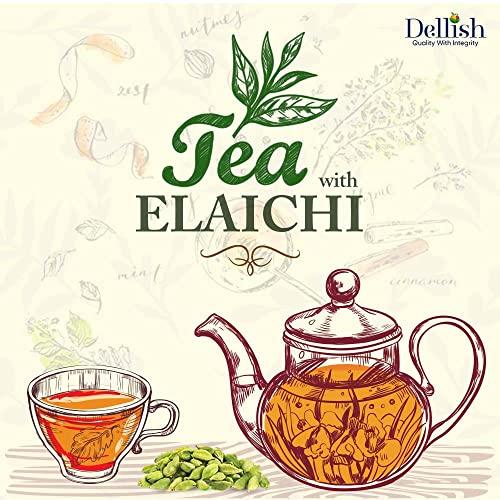 Dellish Dellish Green Cardamom 100g (Elaichi), 8mm Bold, Big Size, Whole Cardamom, 100% Natural, No Artificial Color