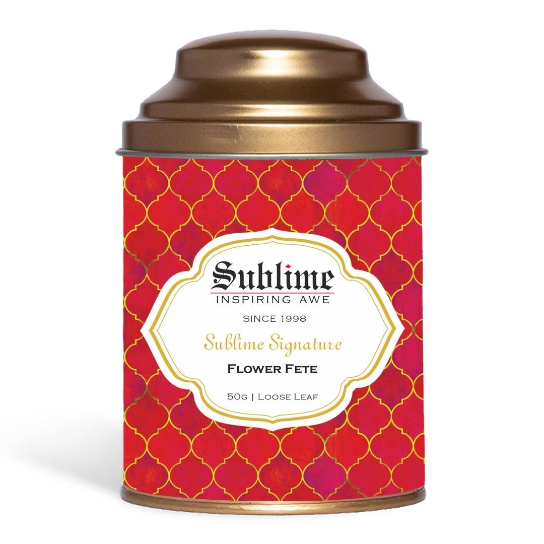 Sublime Inspiring Awe Sublime House of Tea | Flower Fete (50g) | Boosts Immunity and Gut Health, Great For Skin and Hair | Every Tea Lover's Delight