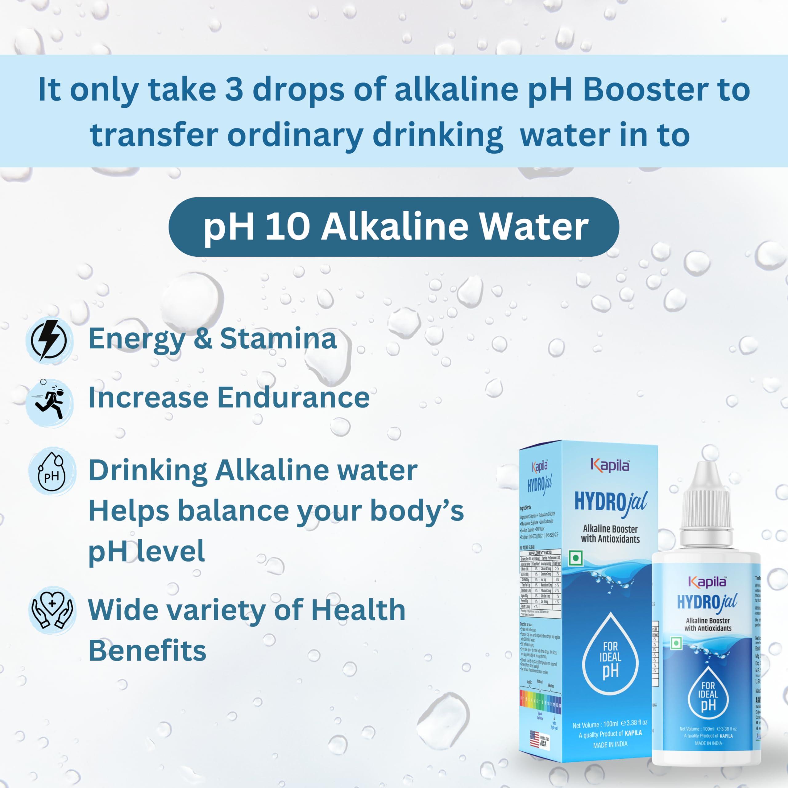Kapila NONI Kapila NONI Hydrojal pH Booster Drops for Alkaline Water 100ml | pH Booster Drops for Drinking Water | Immune support & Detox