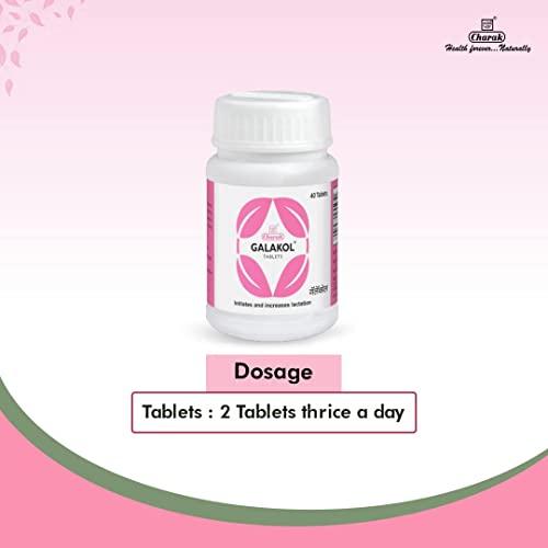 Charak Charak Pharma Galakol Tablet To Improve Lactation & Breast Milk - (40 Tablets (Pack of 3))