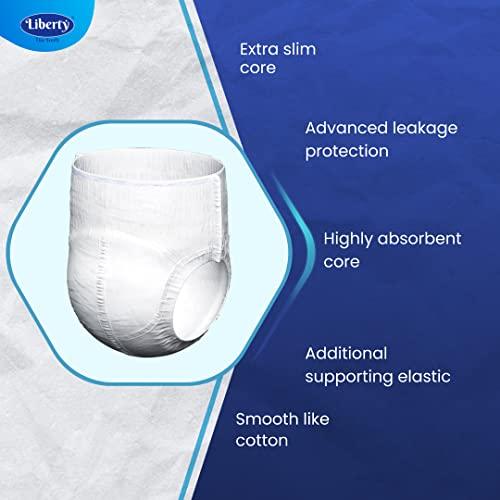 Liberty Liberty Eco Adult Diaper Pants, Medium (M) Size, 20 Count, Waist Size (61-115cm | 24-45 inches), Unisex, High Absorbency, Leak Proof, Overnight Protection, Pack of 2
