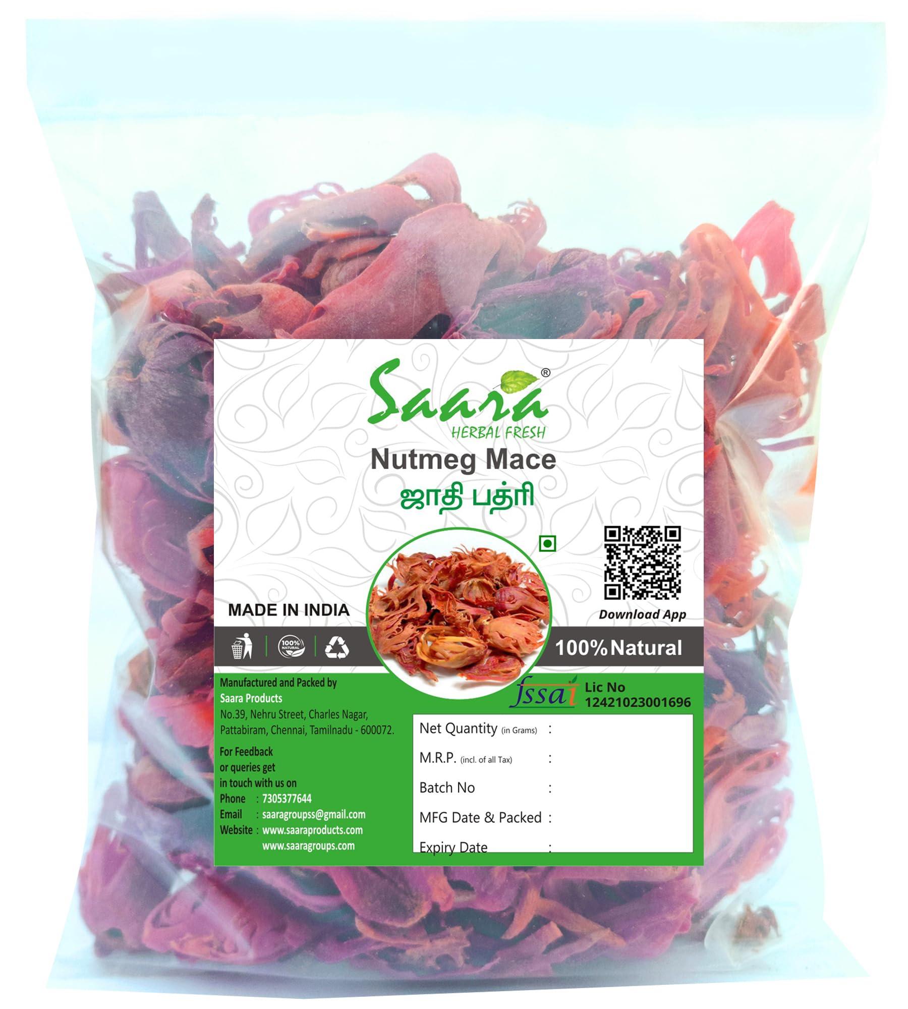 SAARA Saara HERBAL FRESH Jathipathri Whole, 300g, Javitri, Mace Spice, Myristica Fragrans, Jaapathri, (pack of 3 x 100g)