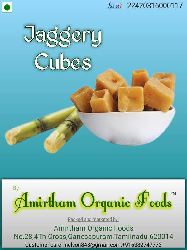Amirtham Organic Foods Natural Jaggery Cubes (700g x Pack of 5) by Amirtham Organic Foods
