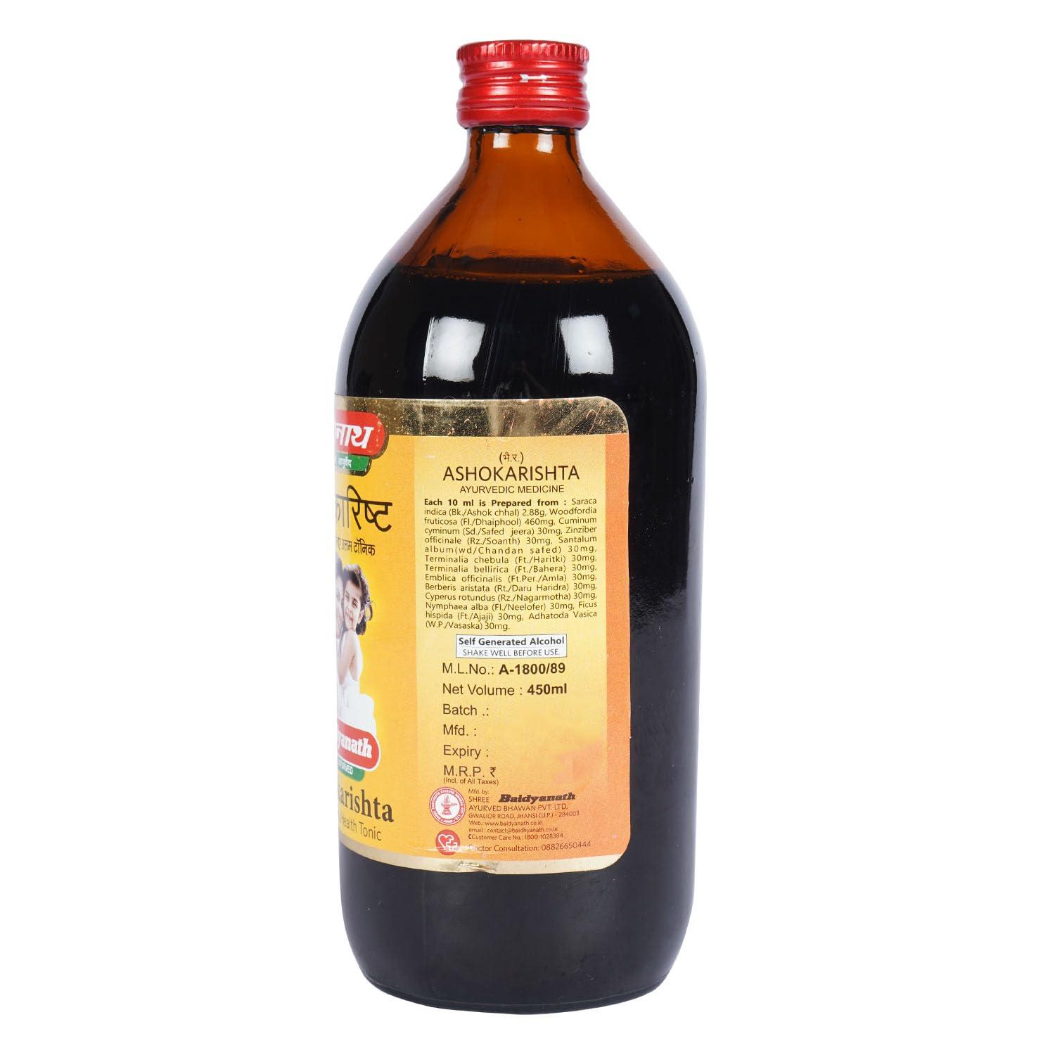 Baidyanath Baidyanath Ashokarishta Ayurvedic Syrup || Irregular and heavy menstruation & hormonal imbalance | (450 ML)