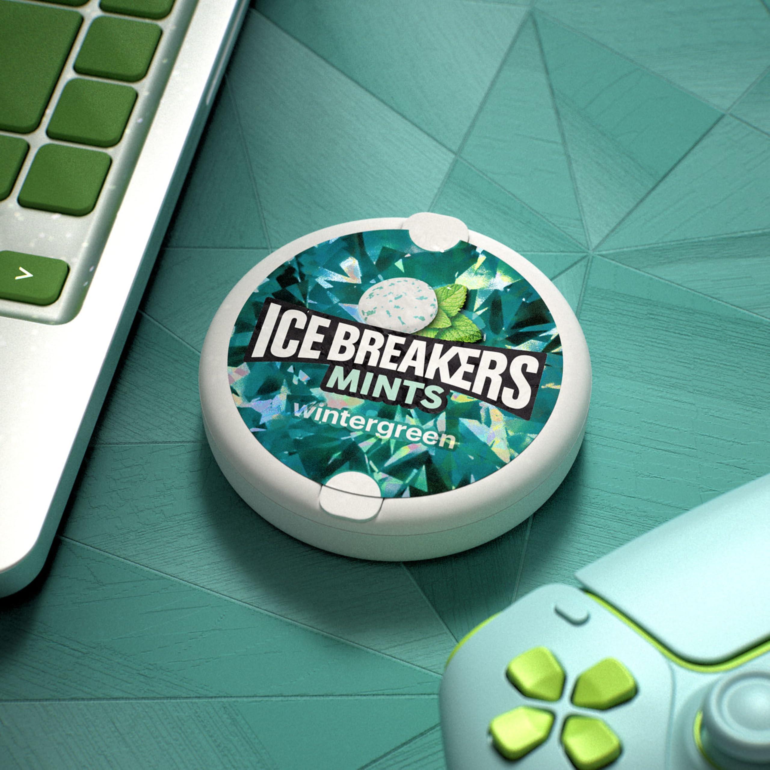 Ice Breakers Mints Ice Breakers Wintergreen Sugar Free Mints with Cooling Crystals, 1.5 oz 42 g, 8 Pack