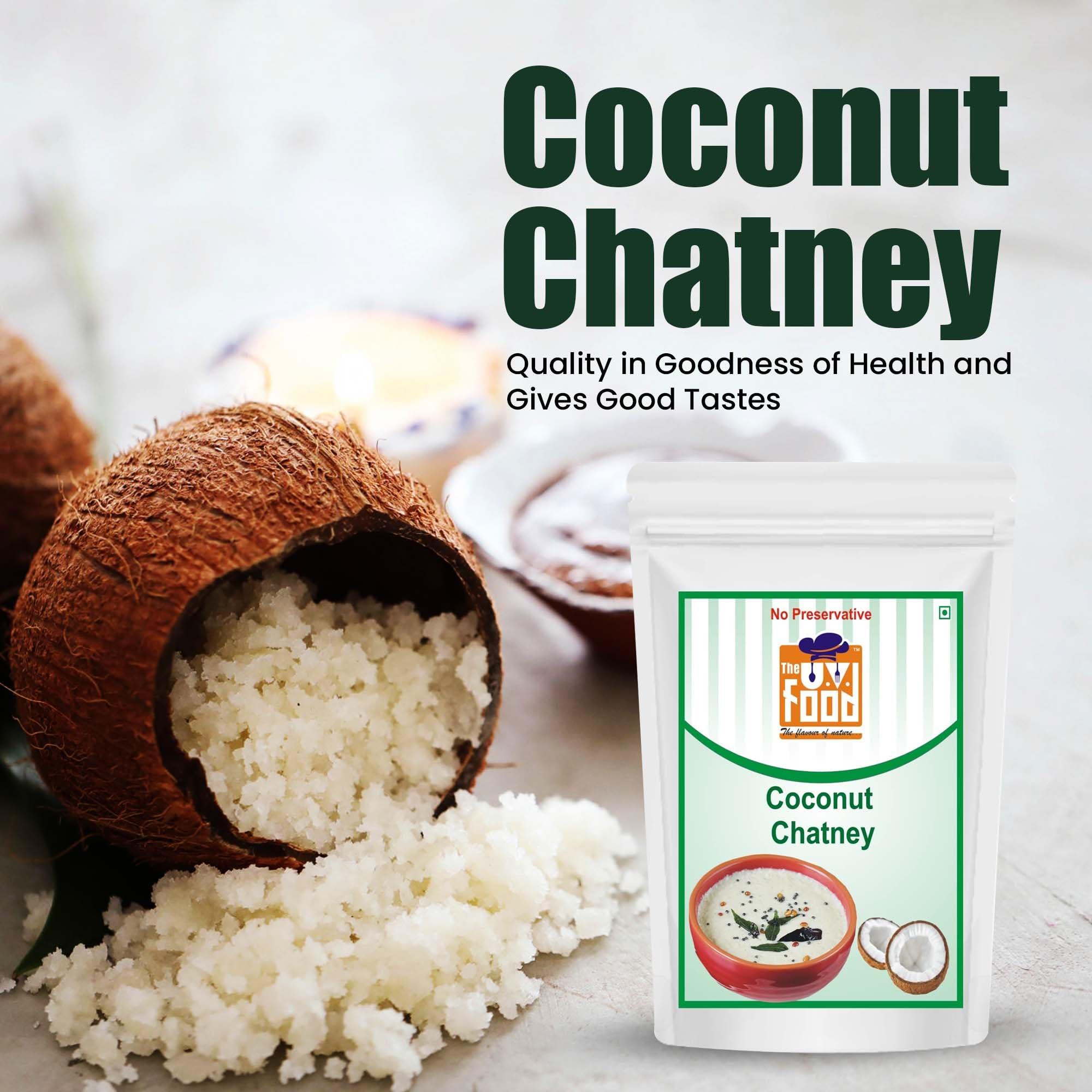 THE U.V. FOOD The U.V. FOOD Instant Mix / Premix Coconut Chutney Mix Powder | Easy to Make | Ready to Eat - Pack of 8