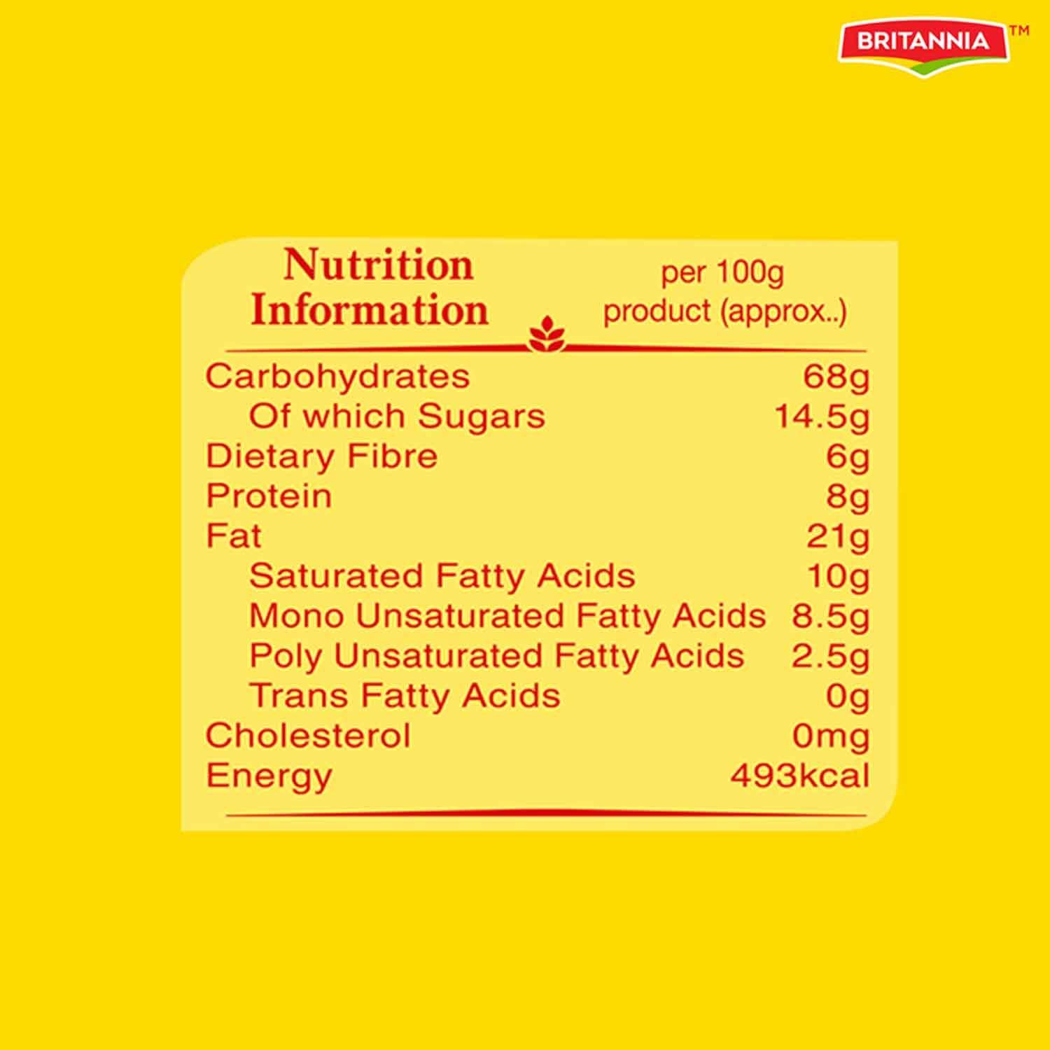 Britannia Britannia Nutri Choice High Fibre Digestive Biscuits, 250 g Pack of 4