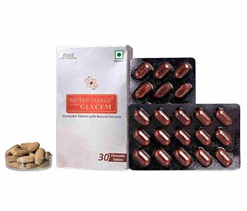 Nutricharge Nutricharge Glycem Tablet is a chewable tablet with 12 botanicals.