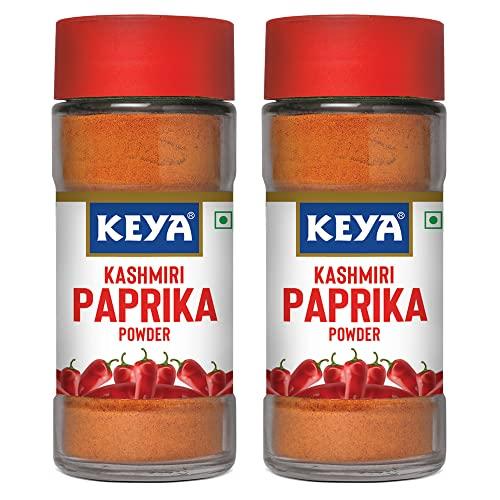 KEYA Keya Kashmiri Paprika Powder | Exotic Spices | 55gm, Pack 2