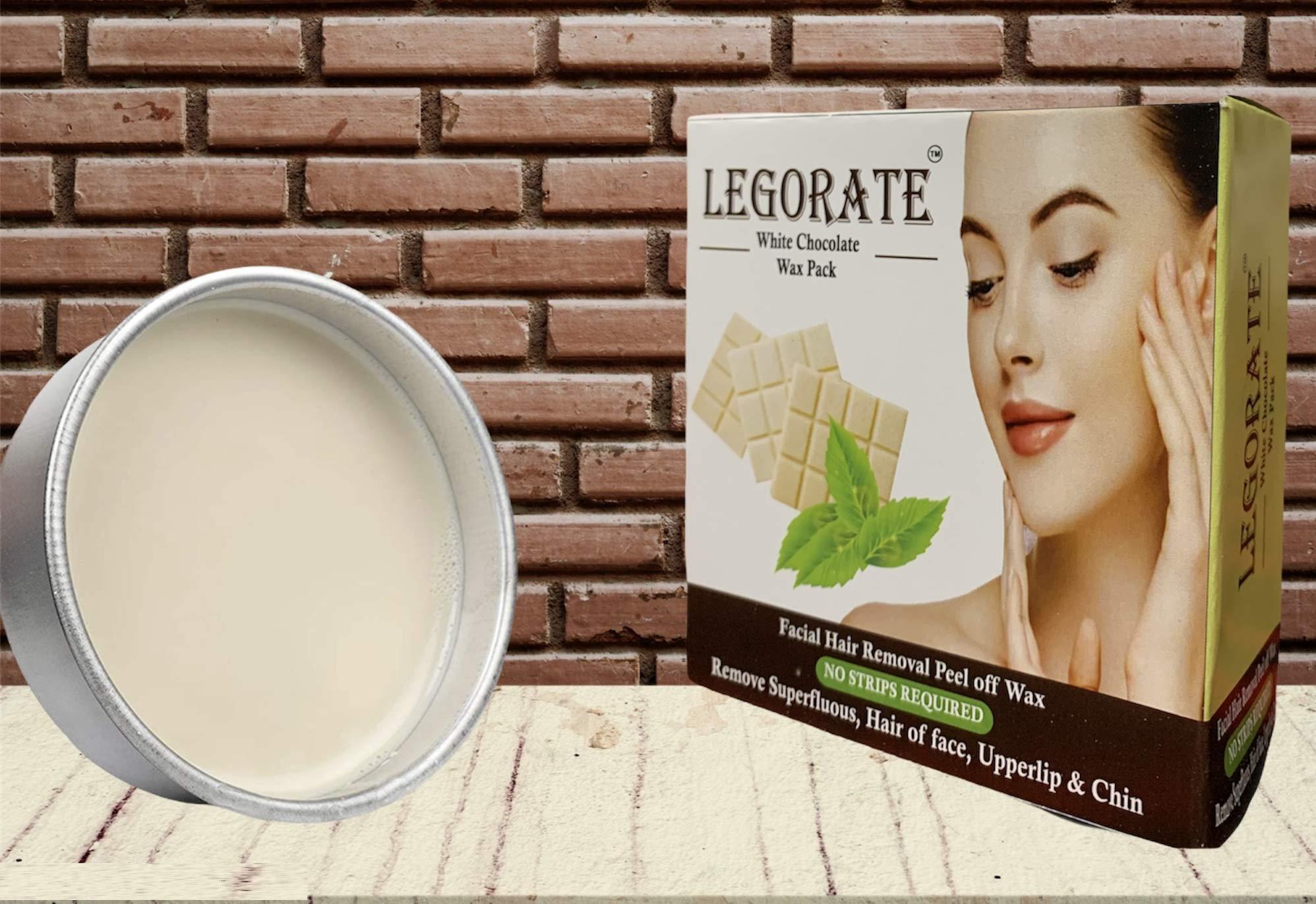 LEGORATE LEGORATE White Chocolate Facial Hair Removal Peel Off Katori Wax, Women (90 Gm) For Face Upper Lips & Chin