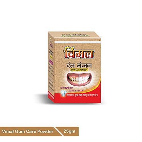 Kisra Kisra Vimal Teeth Whitening Powder - Enamel Safe & Fresh Breath, Teeth Whitener - Suitable for Sensitive Teeth - Mint Flavor 25gm (Pack Of 6)