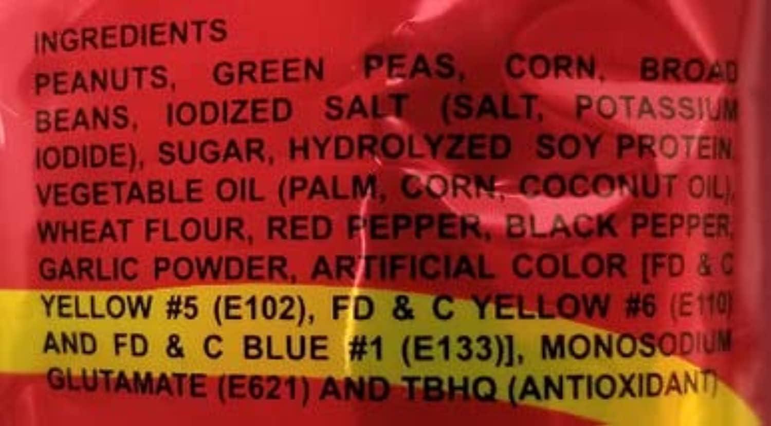 Generic Ding Dong Mixed Nuts Hot And Spicy Cornick, Green Peas, Crackers Nuts, Peanuts, & Fava Beans All In One Snacks, 3.53 Oz 100g Pouch (Imported) (Pack Of 2)