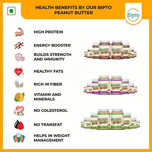 Bipto Bipto High Protein Peanut Butter|Classic Creamy, 1 kg (Pack of 2)