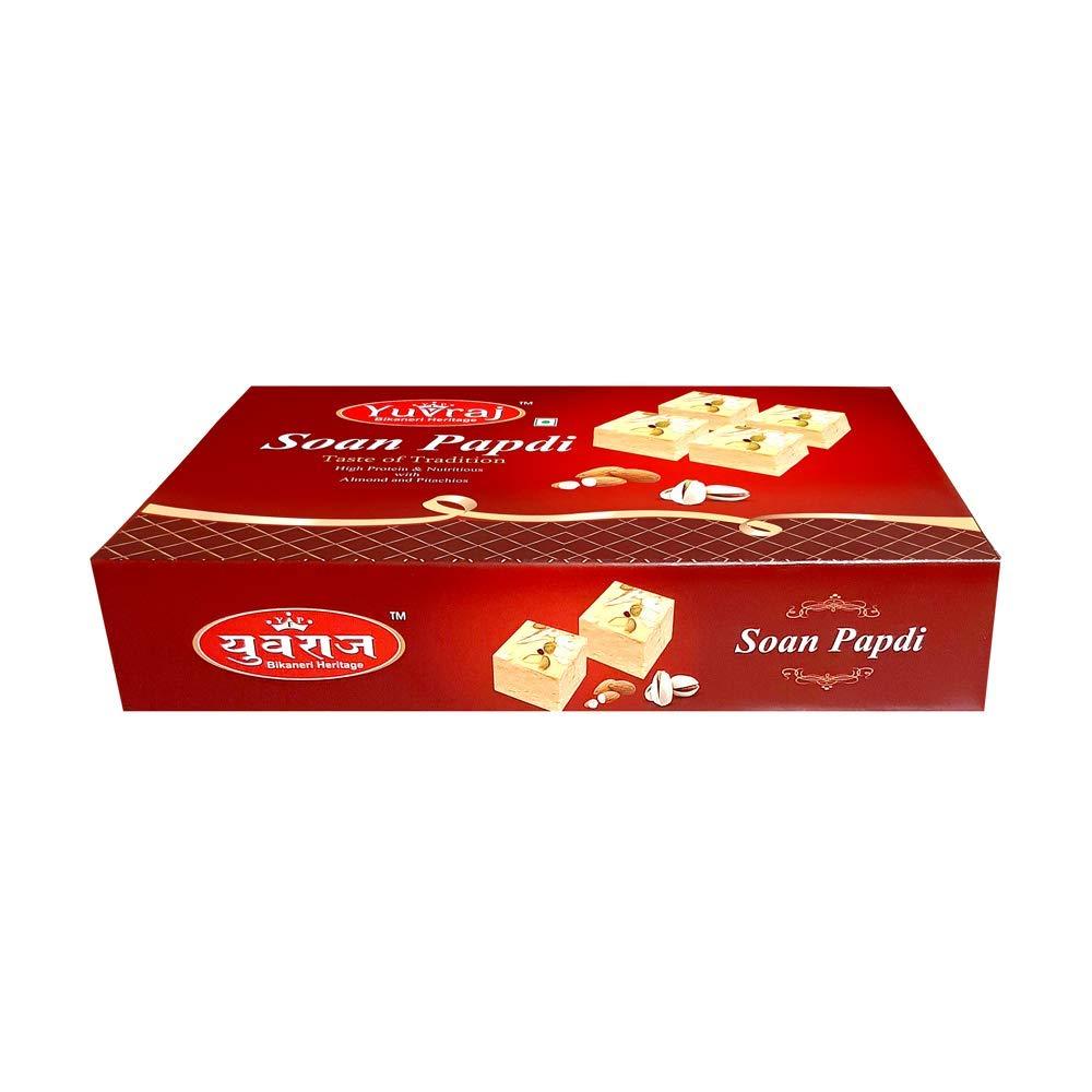 Yuvraj Food Product Yuvraj Food Product soan papdi & chilly channa chur sweet and namkeen combo pack of 2 (400 gm x 2