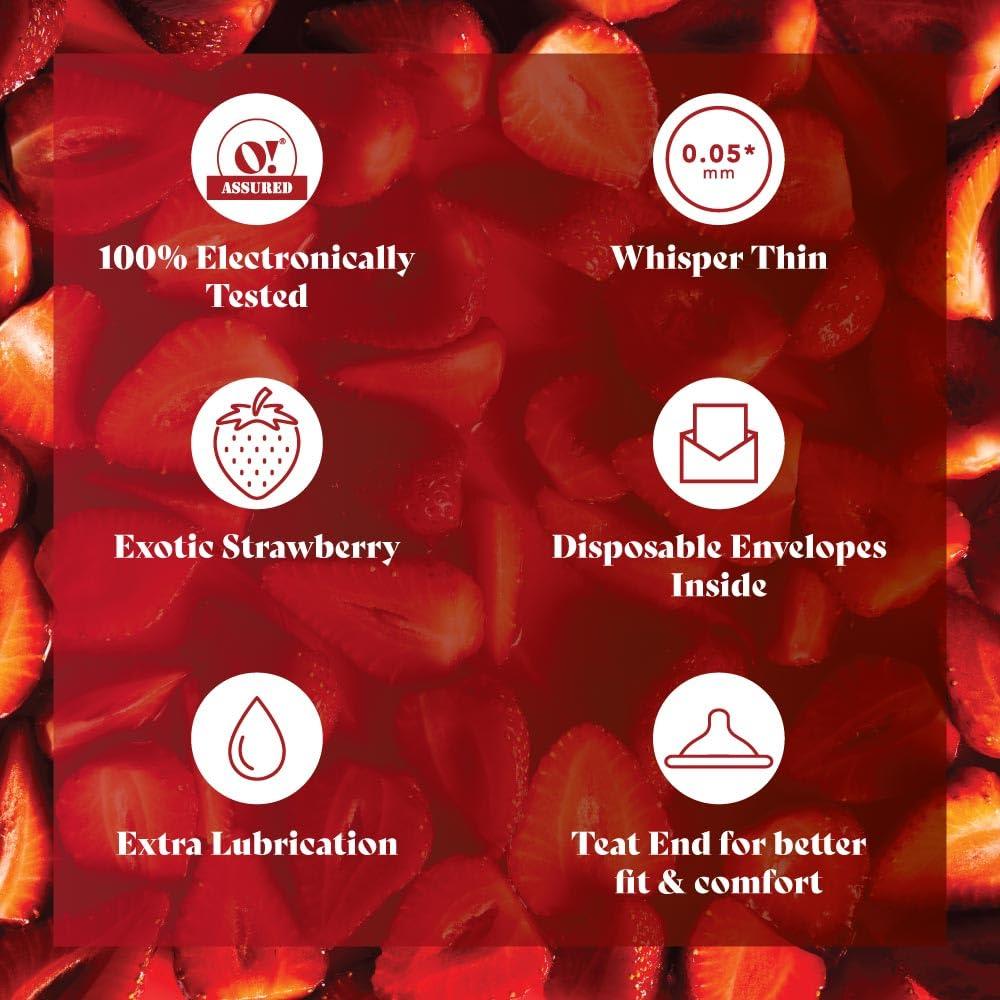 O! O! Thrillex Multi-Textured Flavored Condoms for Men | Dotted, Ribbed & Contoured Condom with Extra Lubrication | Combo of Berry Lover & Choco Lover (Pack of 2 x 3 Count Each Pack)