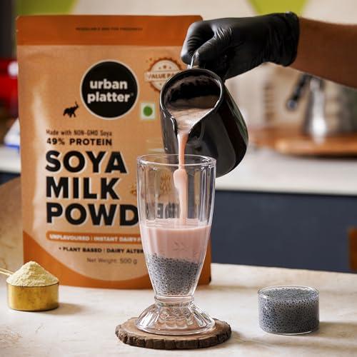 urban platter Urban Platter SOYA Milk Powder, 500g [Plant-Based / Milk Alternative, Non-GMO & 49% Protein]