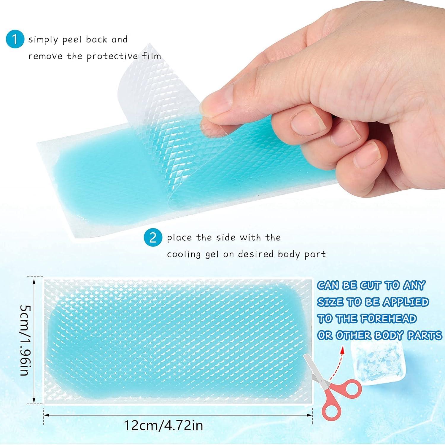 GARIHC ENTERPRISE GARIHC ENTERPRISE 10Pcs Cooling Forehead Strips Cooling Gel Sheet For Relieve Headache,Toothache Pain,Drowsiness,Fatigue,Refreshing,Sunstroke,Fever Cooling Gel Patches,For Kids,Men&Women(Blue)