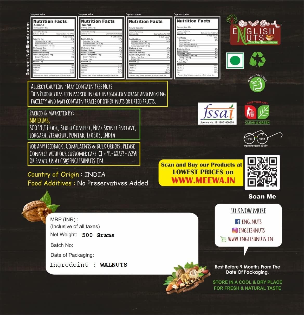 ENGLISH NUTS-THE DRY FRUITS HOUSE ENGLISH NUTS-THE DRY FRUITS HOUSE Mixed Dry Fruit, Nuts, Seeds, Berries - 1Kg Trial Mix| 10+ Varieties Like Almonds, Walnuts, Cranberry, Flax Seed & Many More.