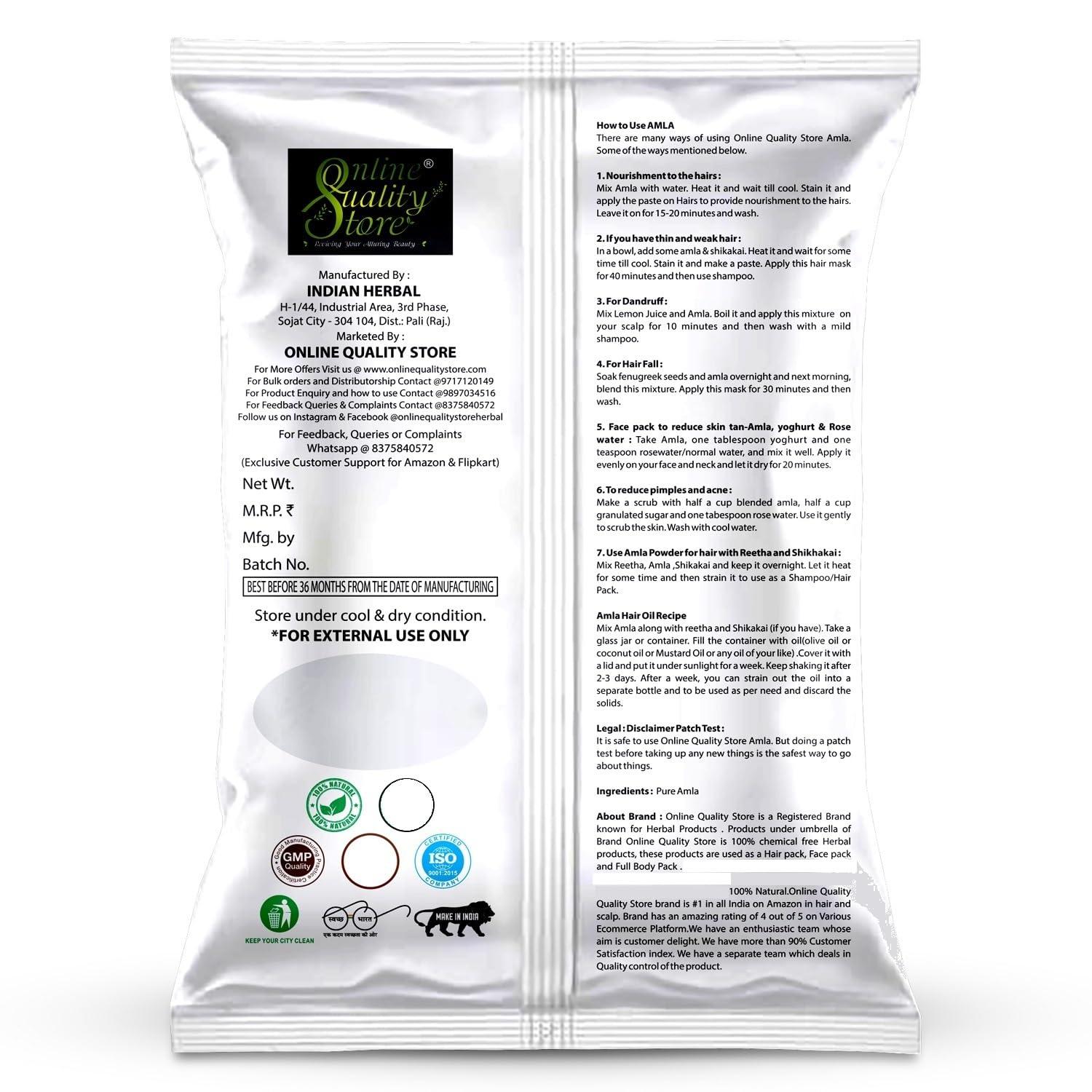 Online Quality Store Online Quality Store raw amla Indian Gooseberry for Hair Growth & skin-100g |dry Amla For Hair |organic amla dry |natural hair mask |100% Natural, No Preservatives No Pesticides