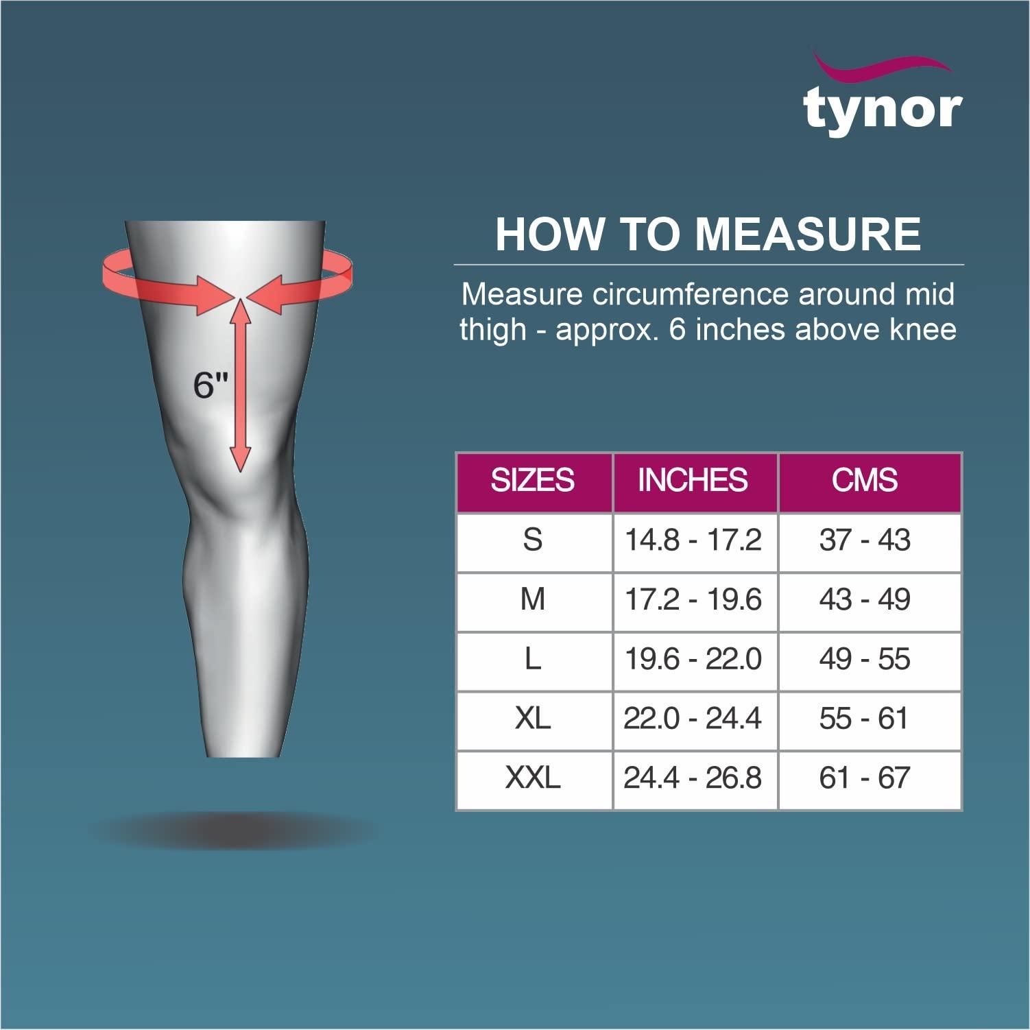 TYNOR Tynor Knee Immobiliser 22"/56cm, Grey, XL, 1 Unit